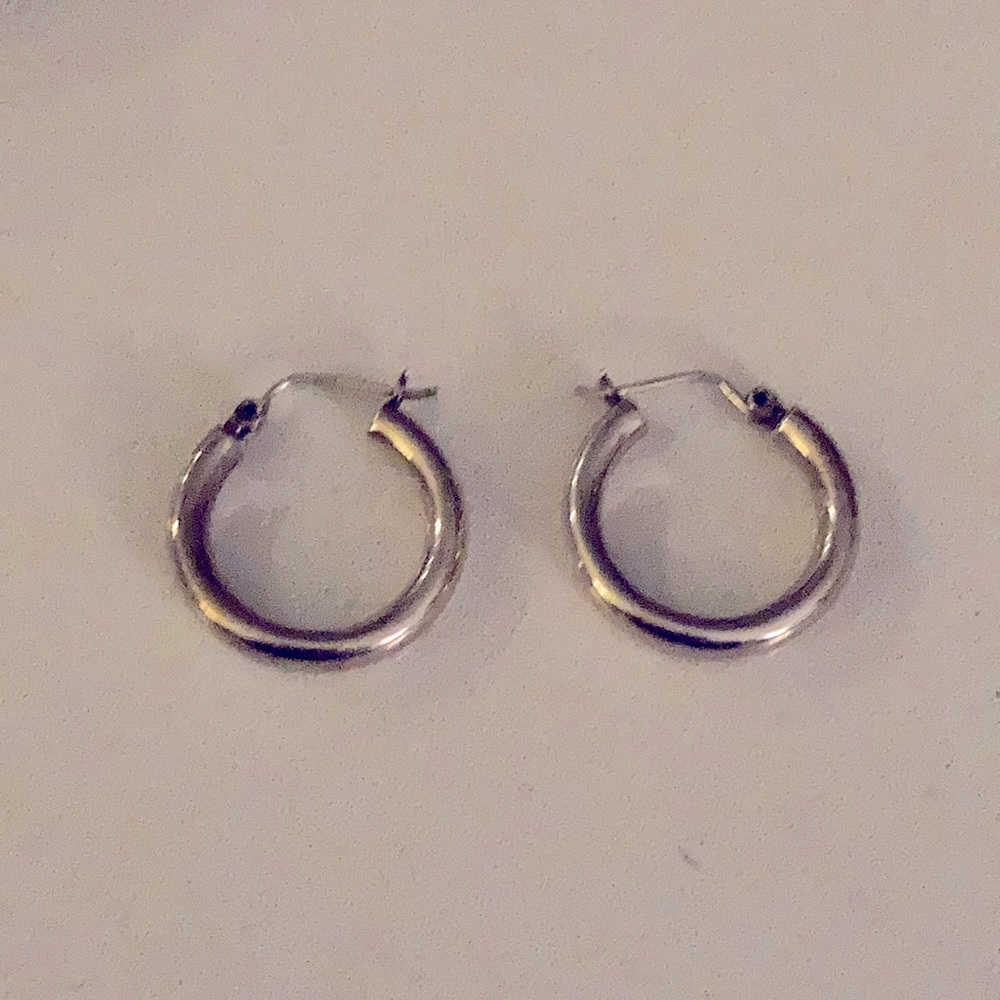 Sterling silver hoops